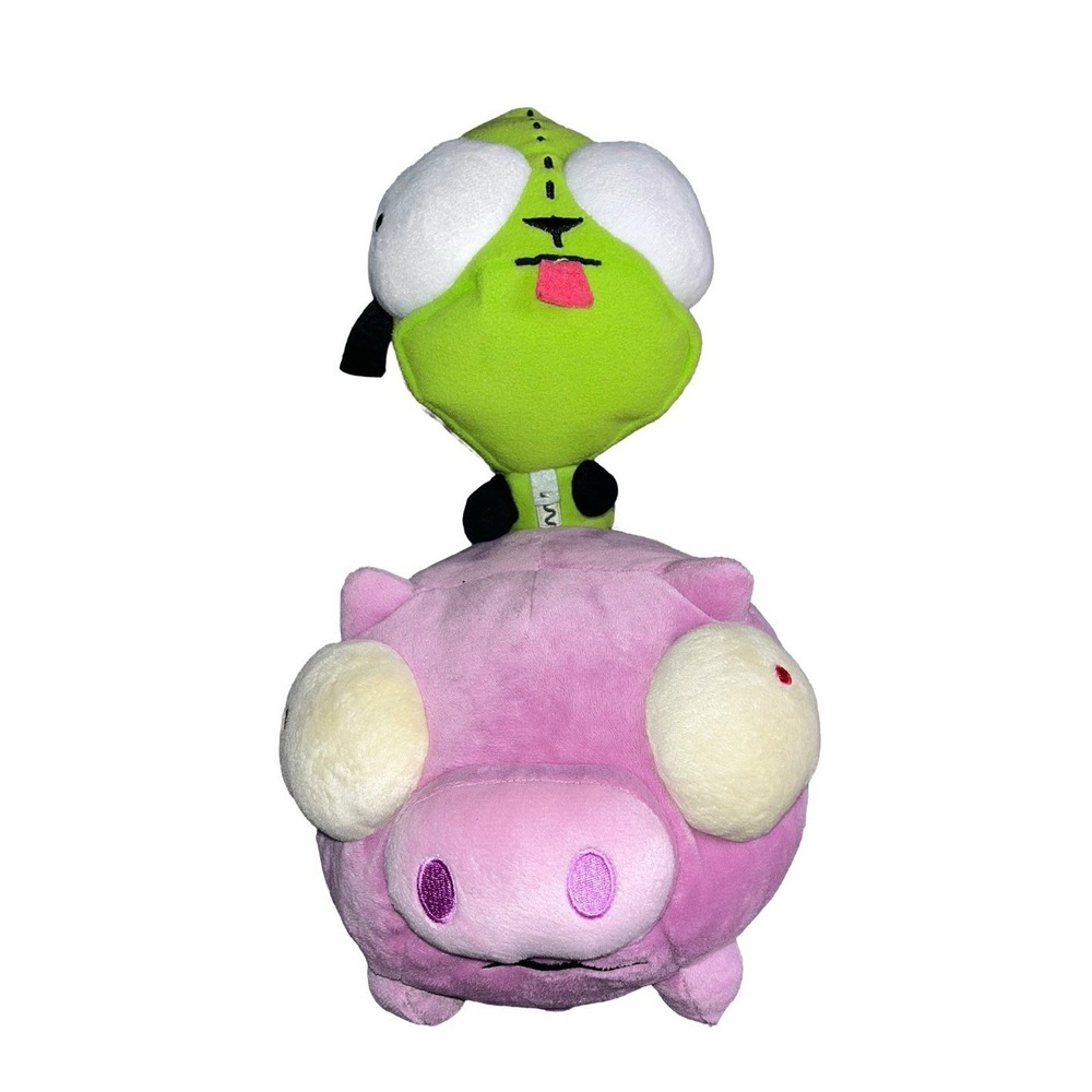 Invader Zim GIR Riding Pig Plush 14" Nickelodeon Cult Classic Stuffed Figure